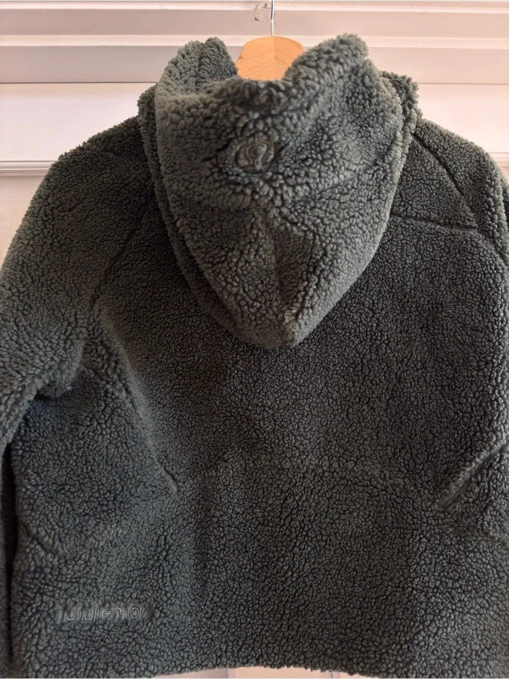 lululemon athletica Dark Green Sherpa Half-Zip Hoodie